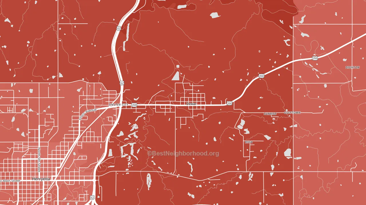 74431, OK block-group political-lean map