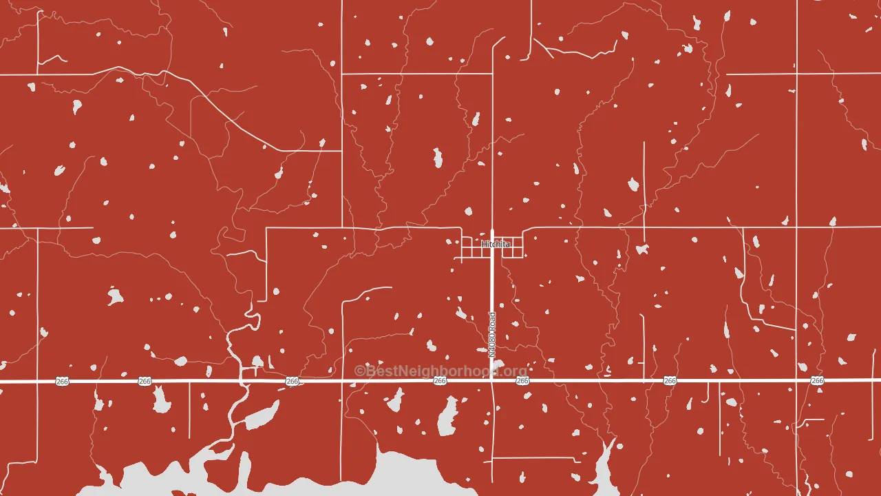 74438, OK block-group political-lean map