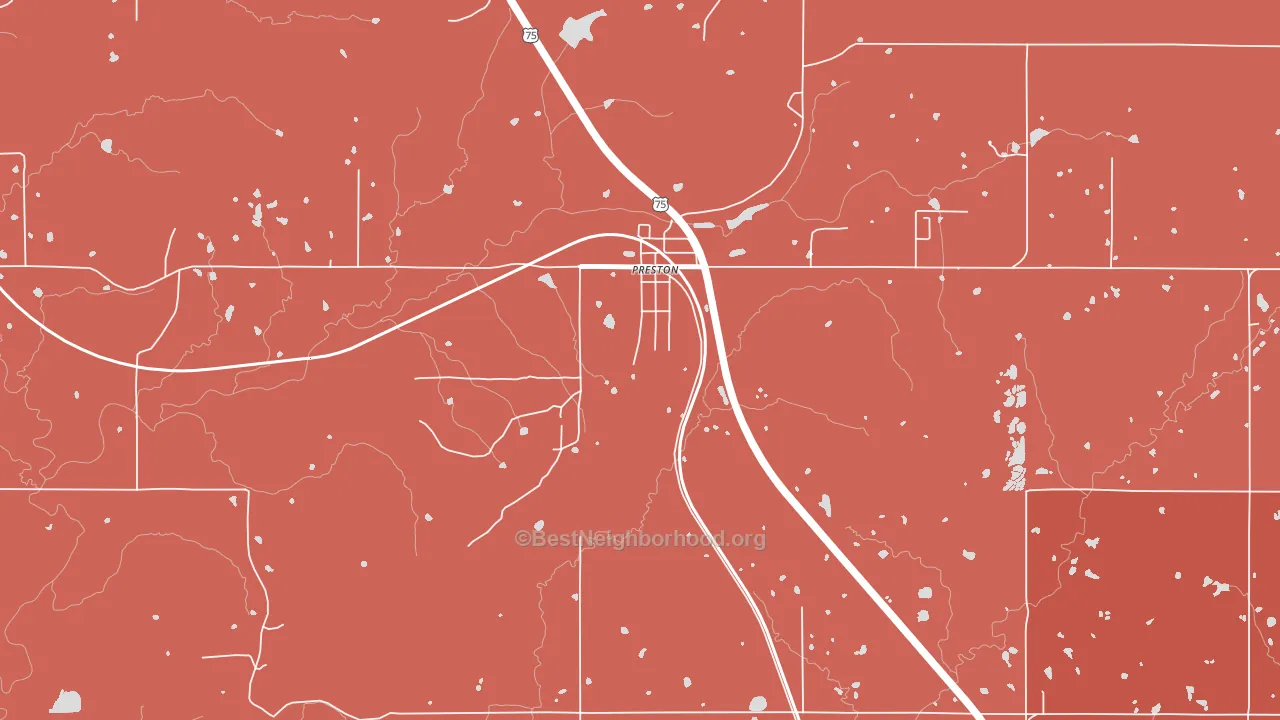74456, OK block-group political-lean map