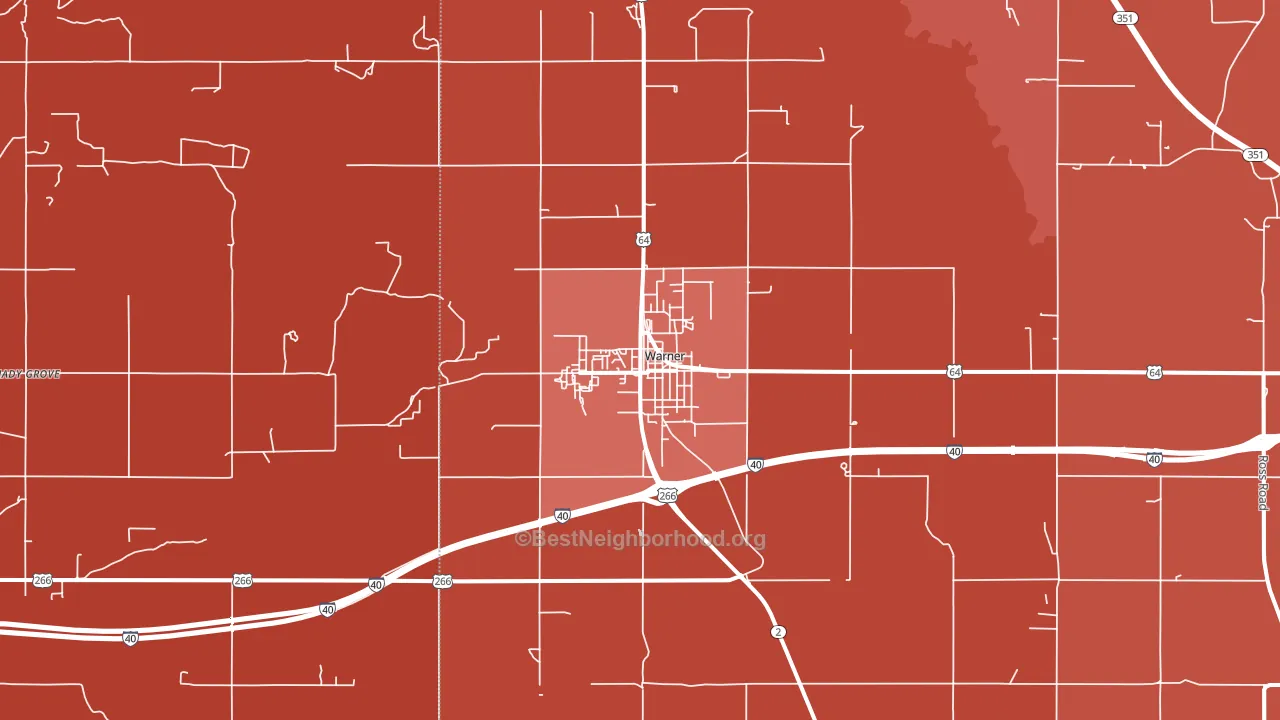 74469, OK block-group political-lean map