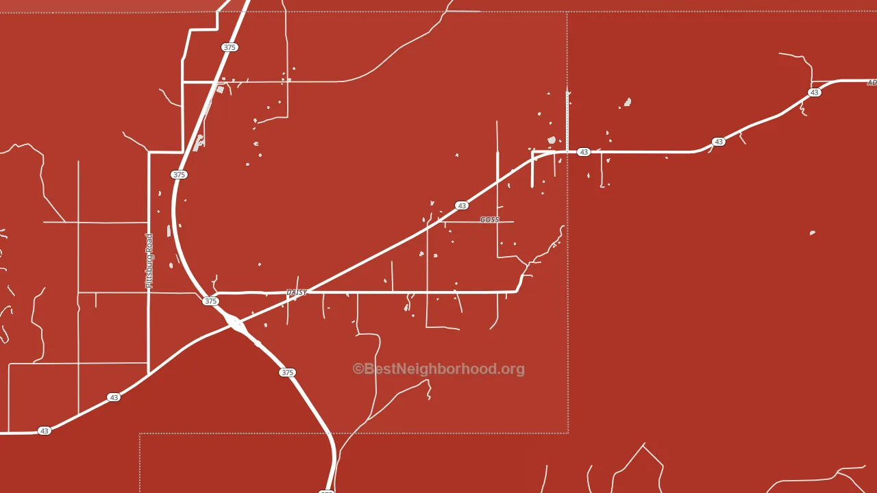 74540, OK block-group political-lean map