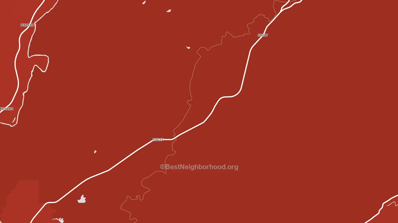 74543, OK block-group political-lean map