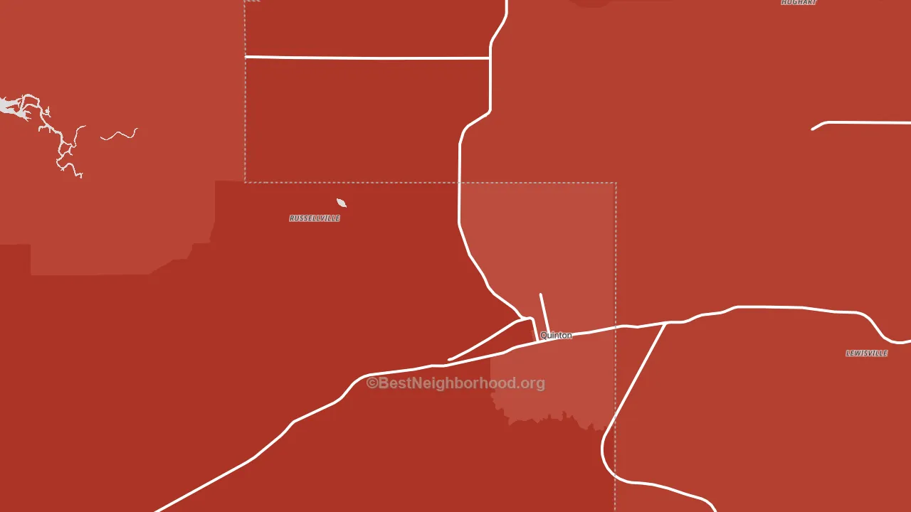 74561, OK block-group political-lean map