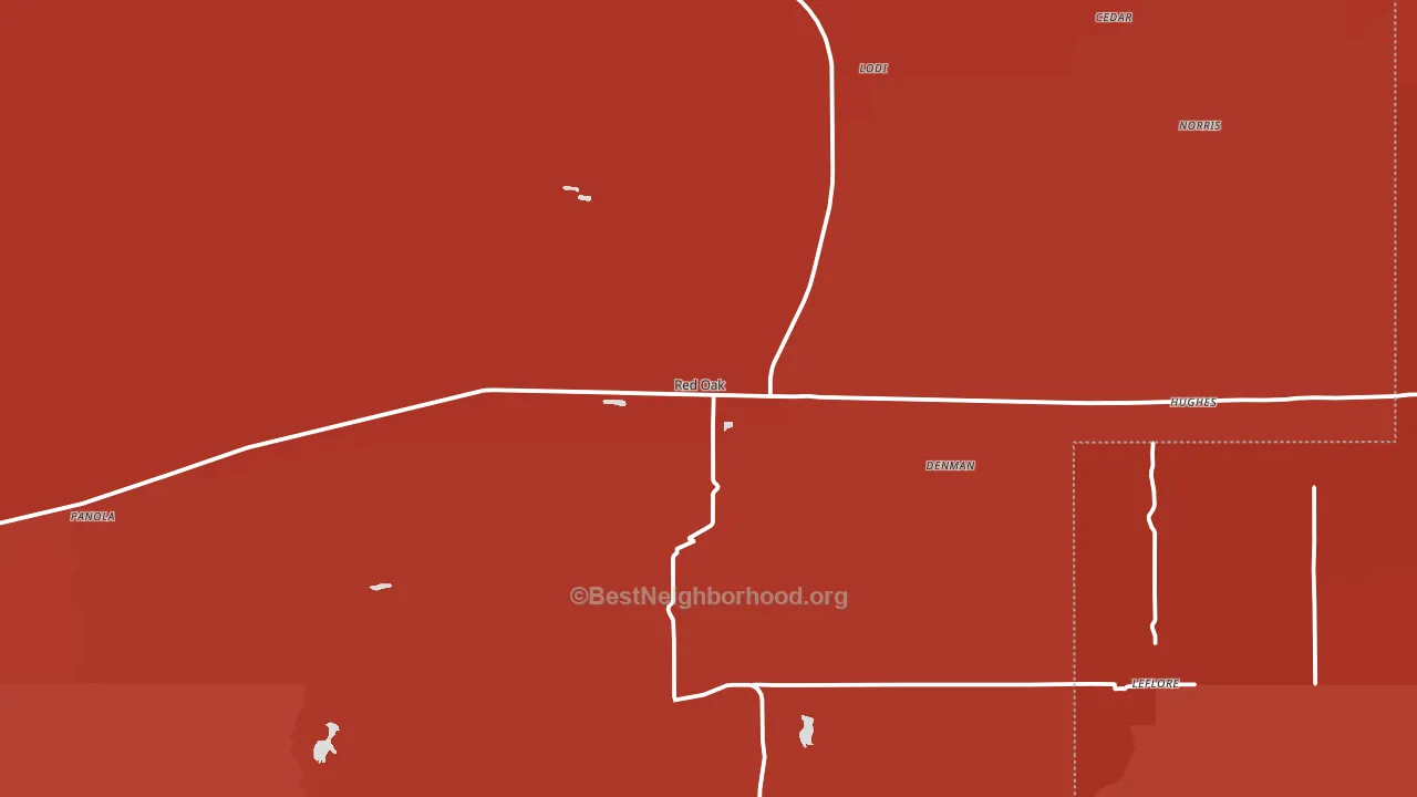 74563, OK block-group political-lean map