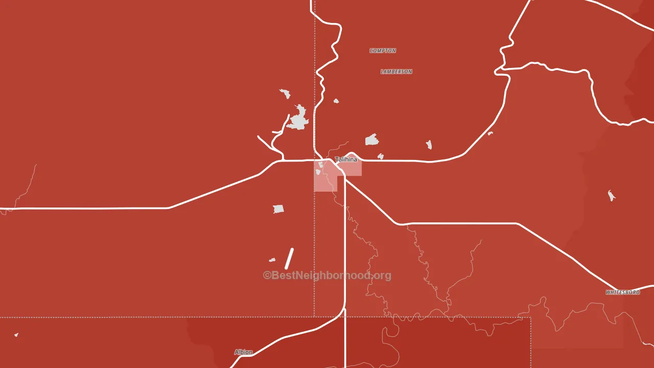 74571, OK block-group political-lean map