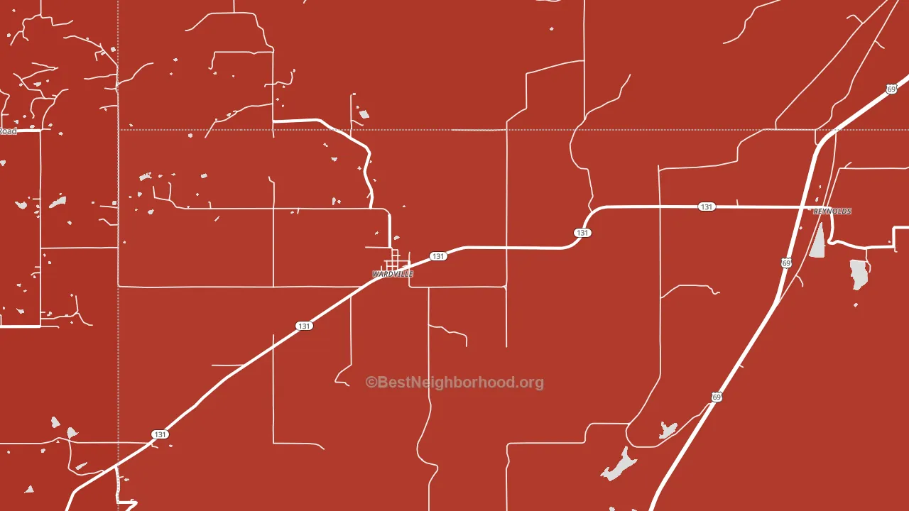 74576, OK block-group political-lean map
