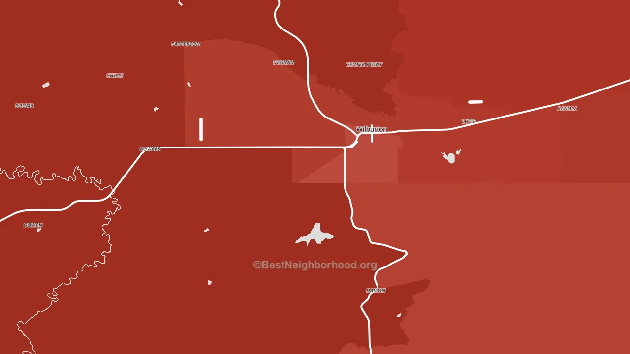 74578, OK block-group political-lean map
