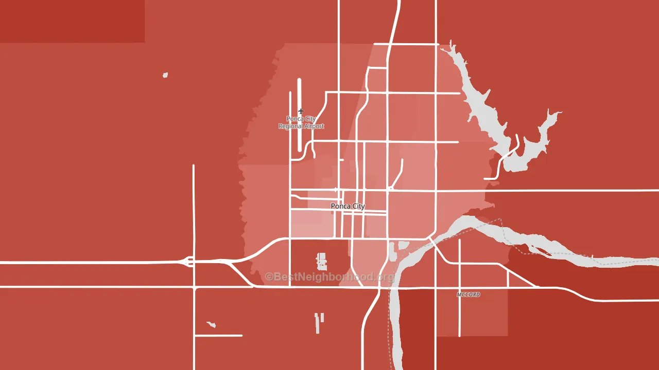 74601, OK block-group political-lean map