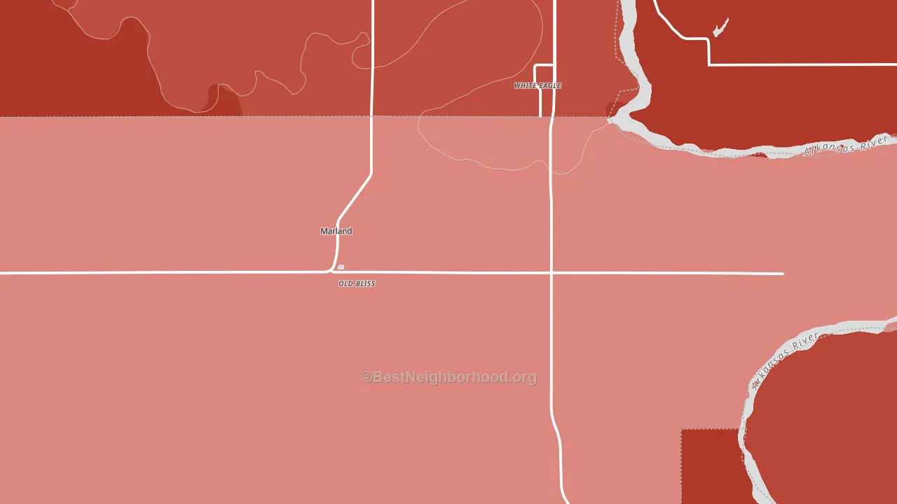 74644, OK block-group political-lean map