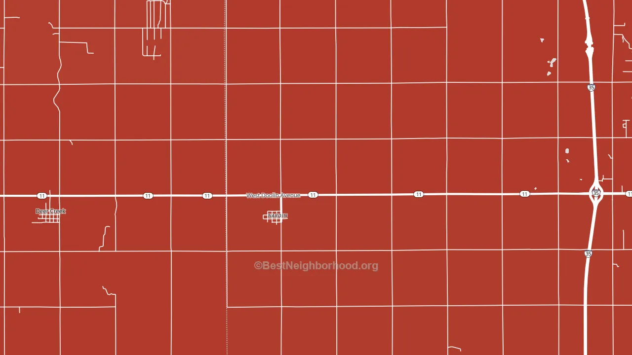 74646, OK block-group political-lean map