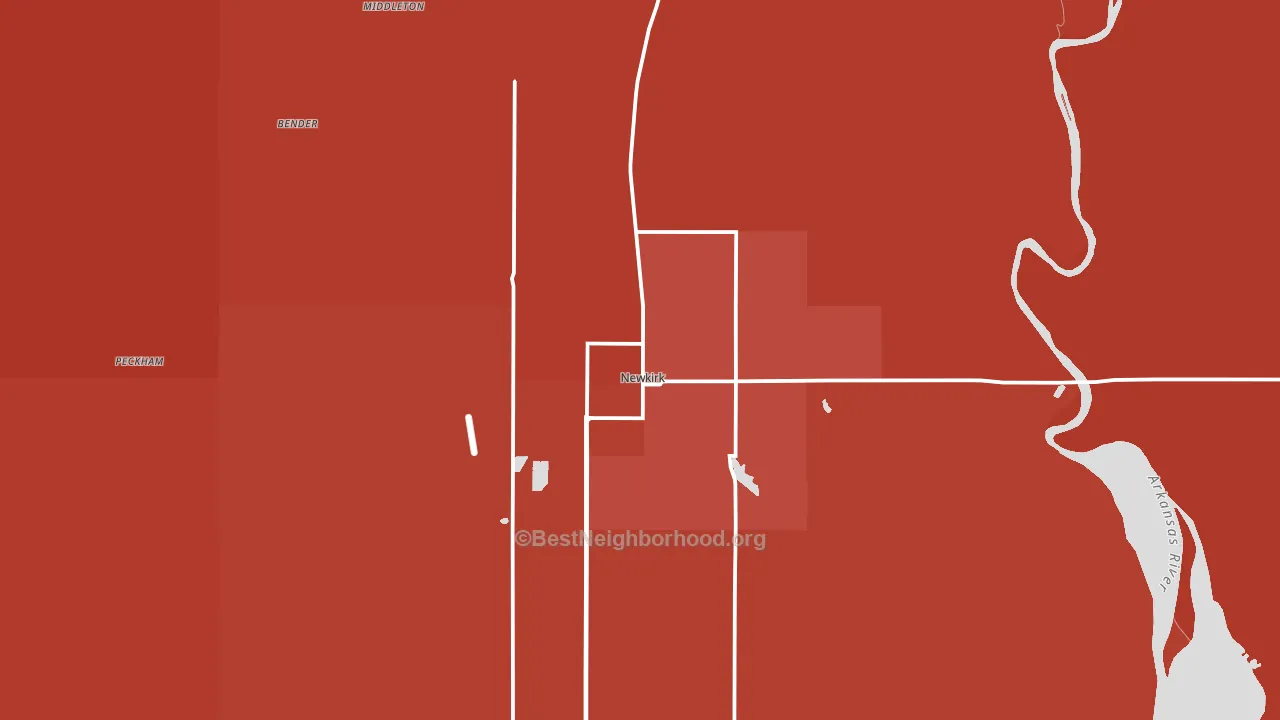 74647, OK block-group political-lean map