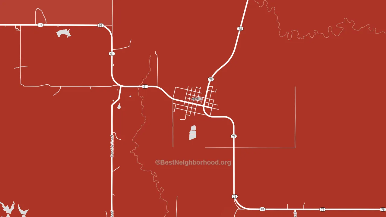 74720, OK block-group political-lean map