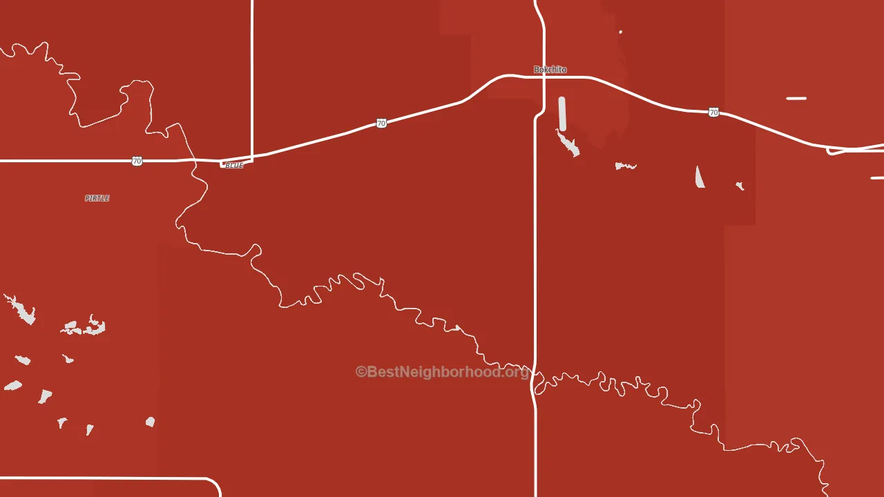 74726, OK block-group political-lean map