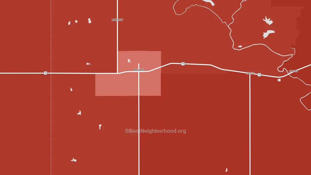 74727, OK block-group political-lean map