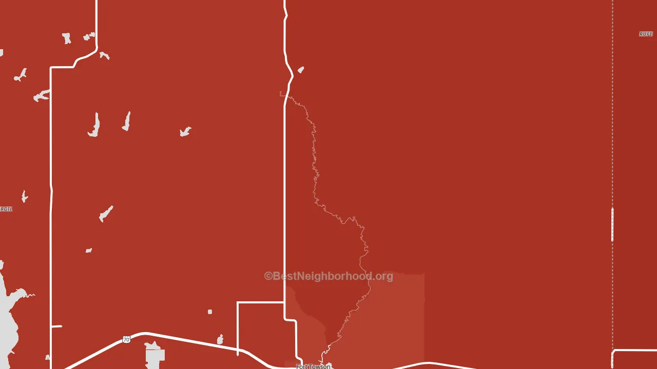 74735, OK block-group political-lean map