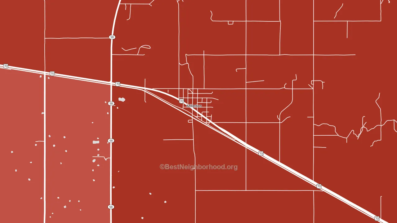 74750, OK block-group political-lean map