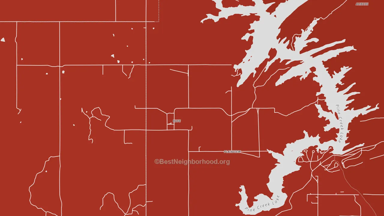 74755, OK block-group political-lean map