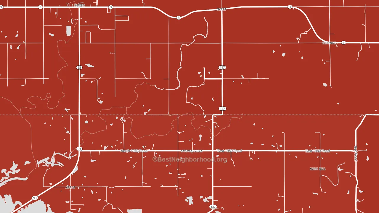 74760, OK block-group political-lean map