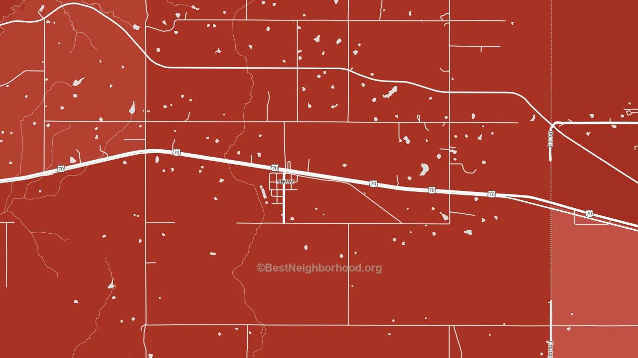 74761, OK block-group political-lean map