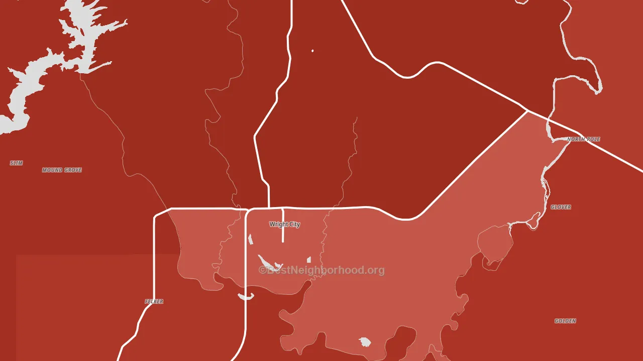 74766, OK block-group political-lean map