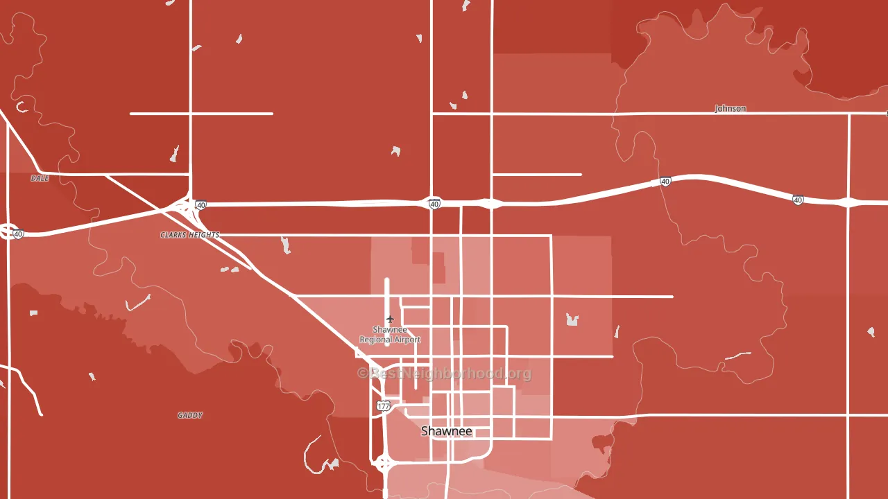 74804, OK block-group political-lean map