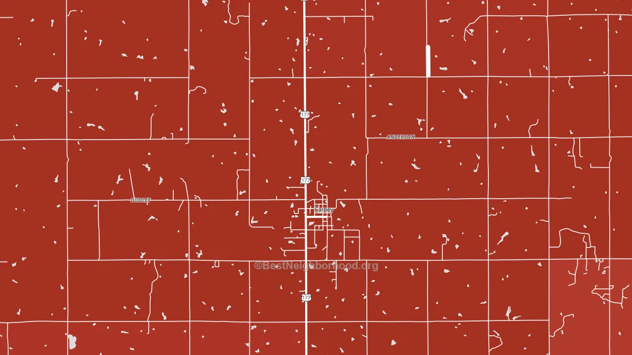 74832, OK block-group political-lean map