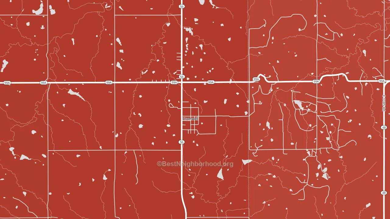 74837, OK block-group political-lean map