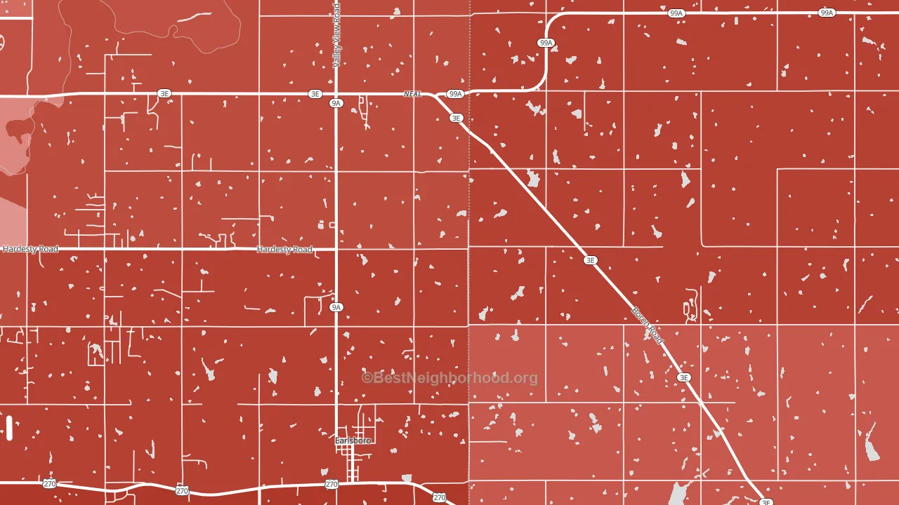 74840, OK block-group political-lean map