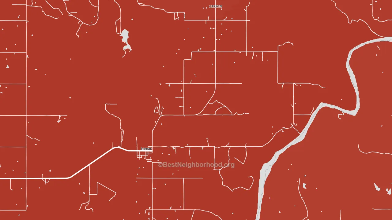 74850, OK block-group political-lean map