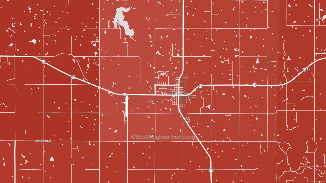 74864, OK block-group political-lean map