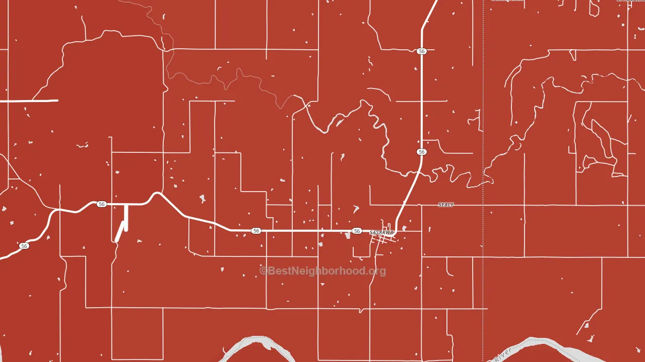 74867, OK block-group political-lean map
