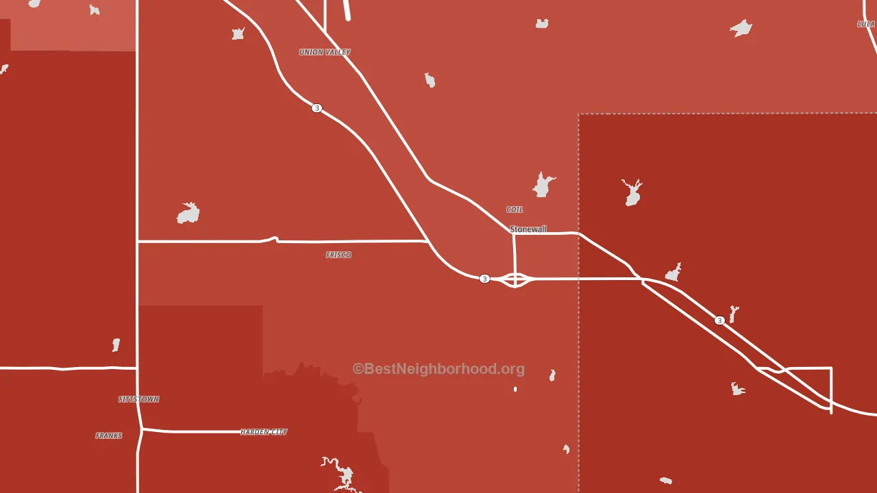 74871, OK block-group political-lean map