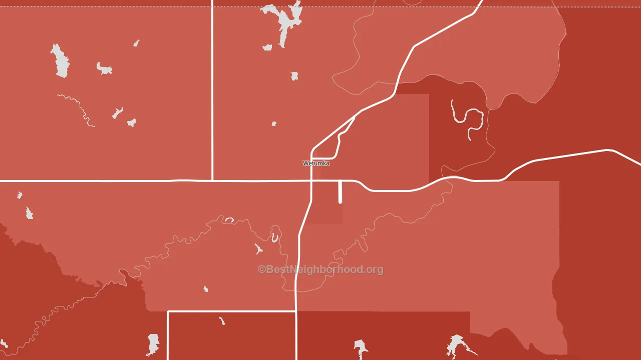 74883, OK block-group political-lean map