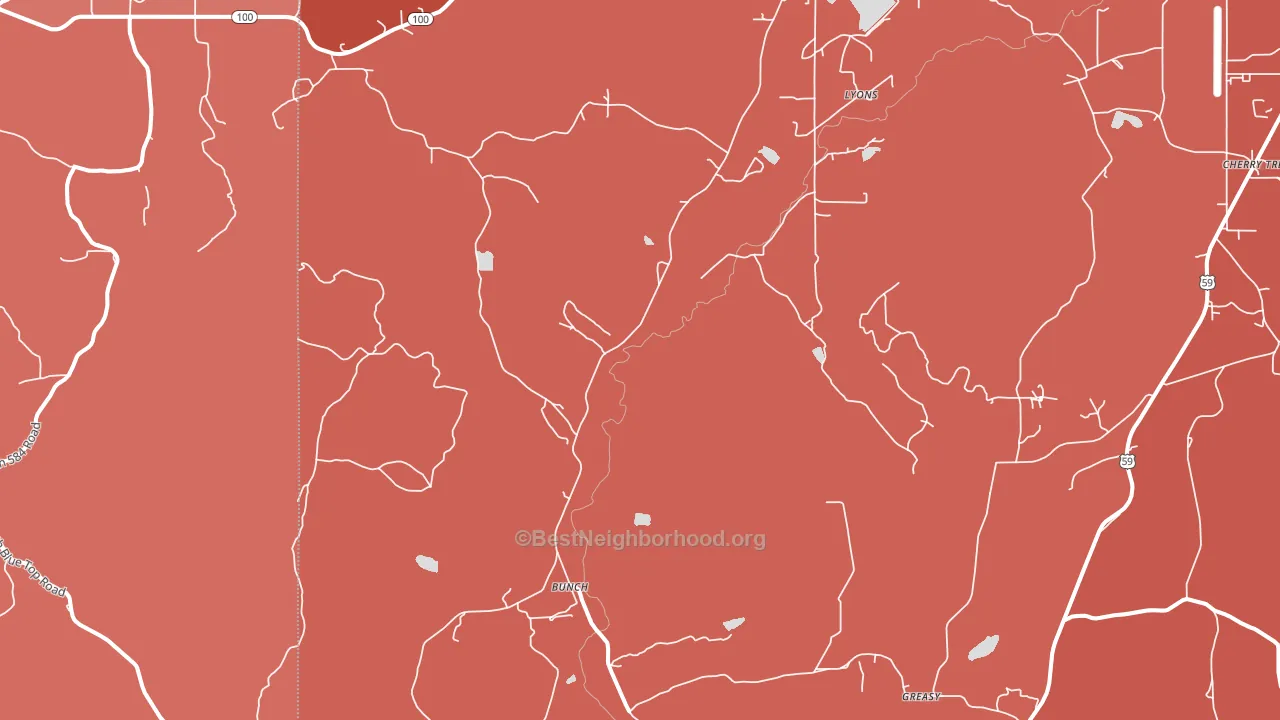 74931, OK block-group political-lean map