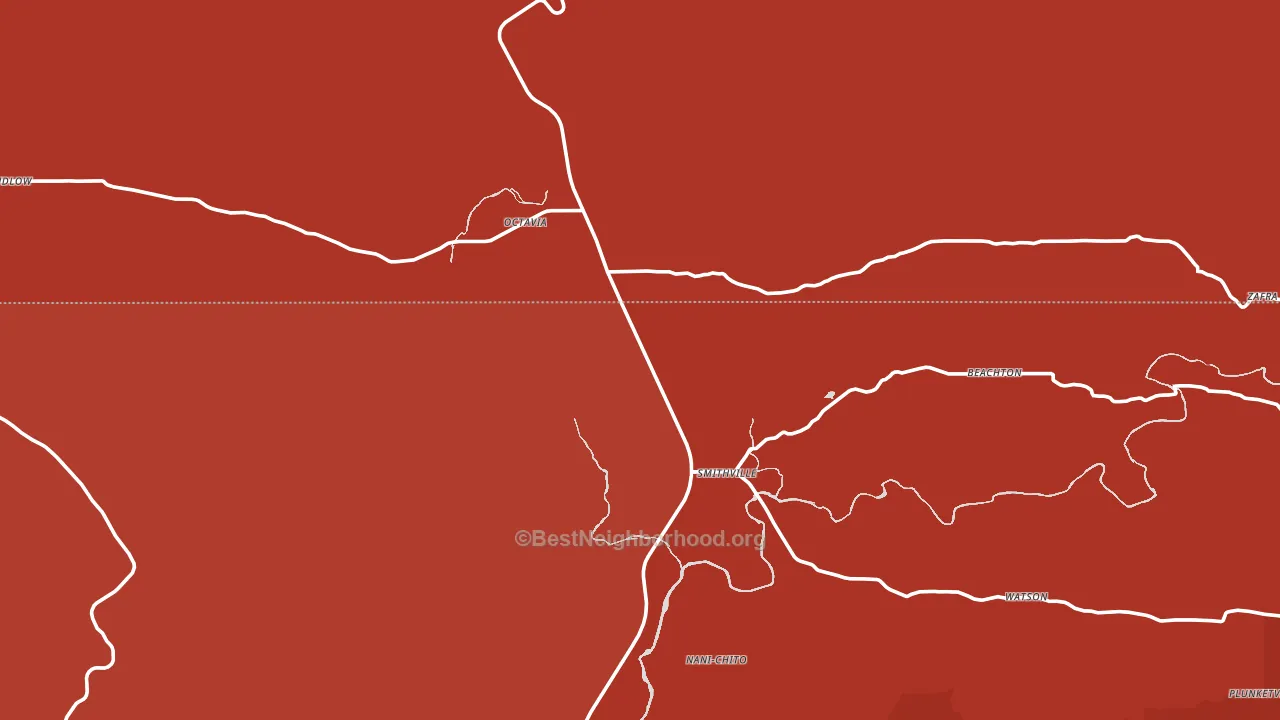 74957, OK block-group political-lean map