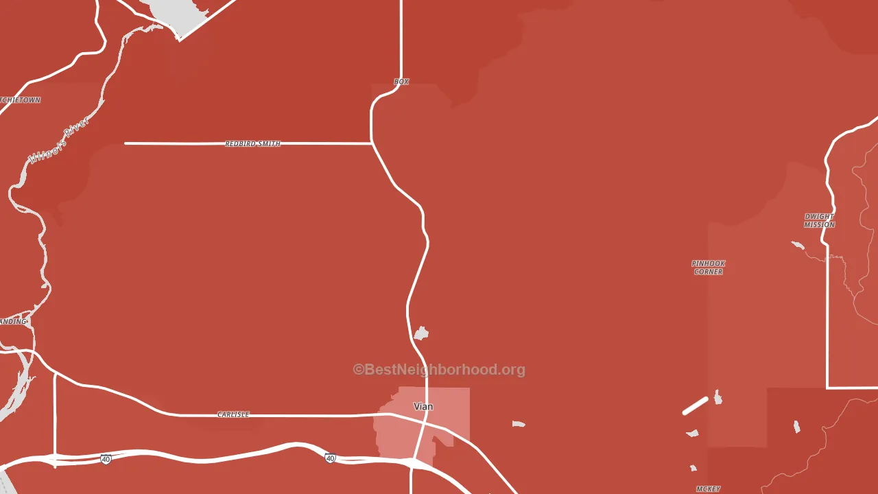 74962, OK block-group political-lean map