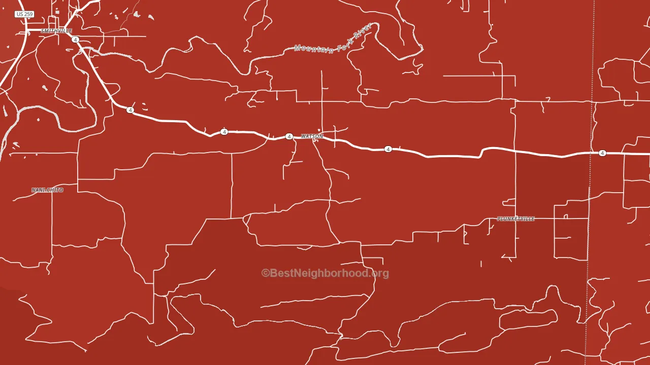 74963, OK block-group political-lean map