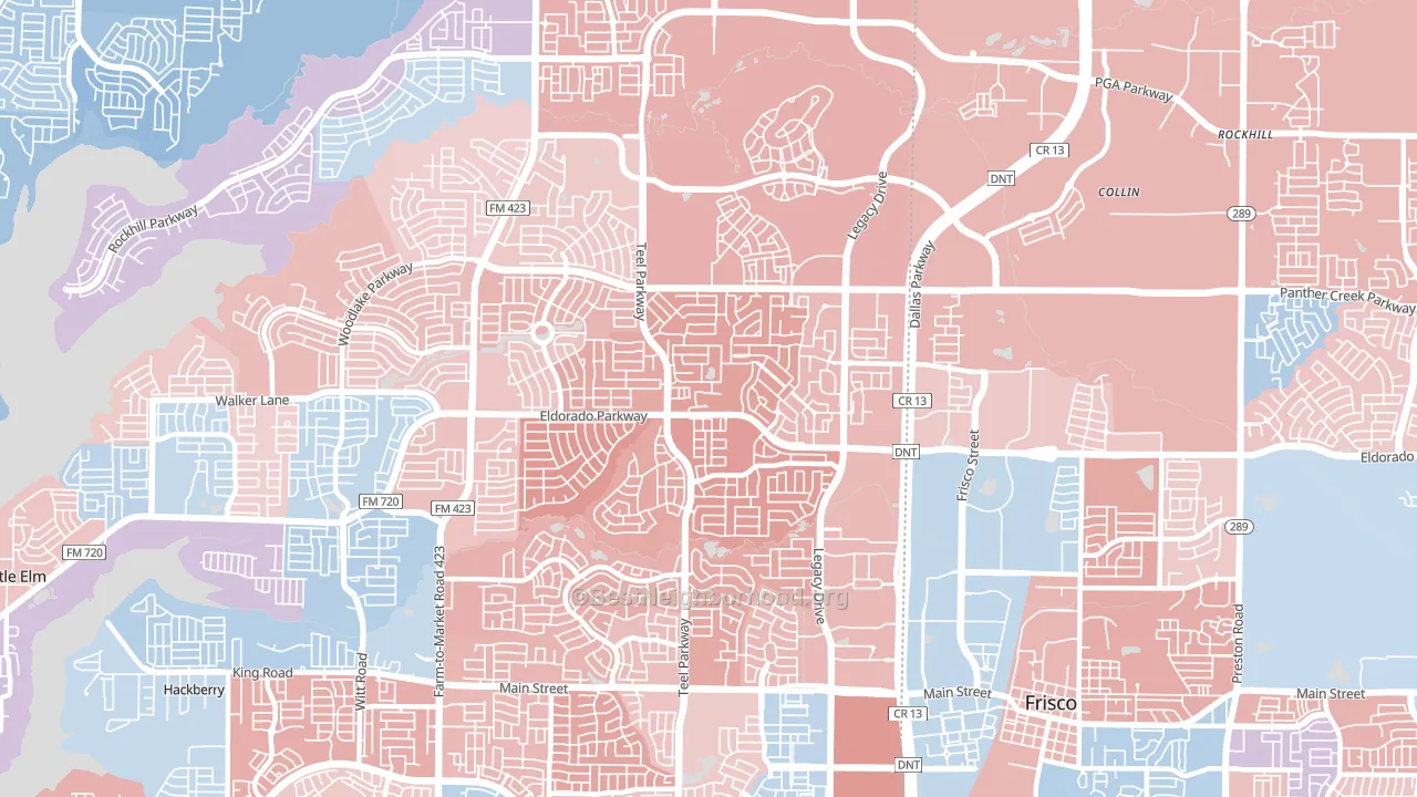 75033, TX block-group political-lean map