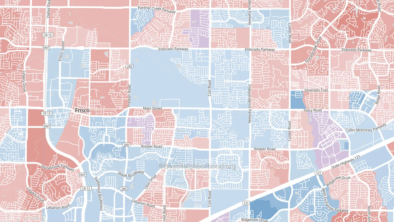 75035, TX block-group political-lean map