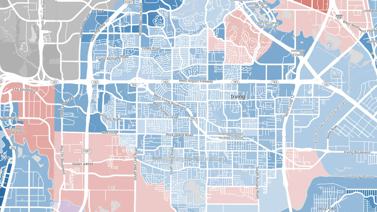75061, TX block-group political-lean map