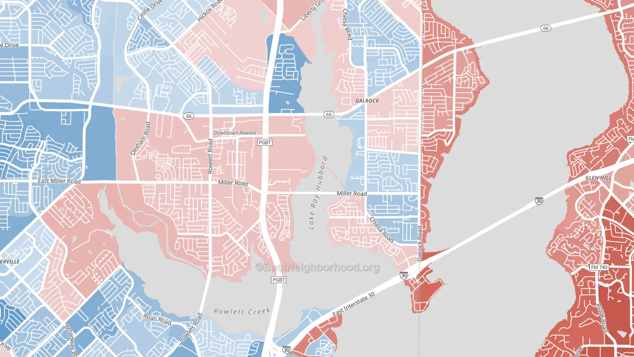 75088, TX block-group political-lean map