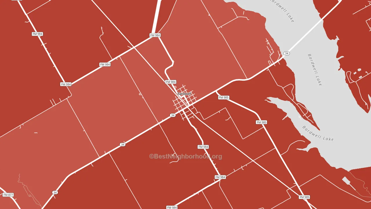 75101, TX block-group political-lean map