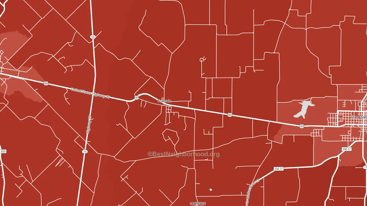 75127, TX block-group political-lean map