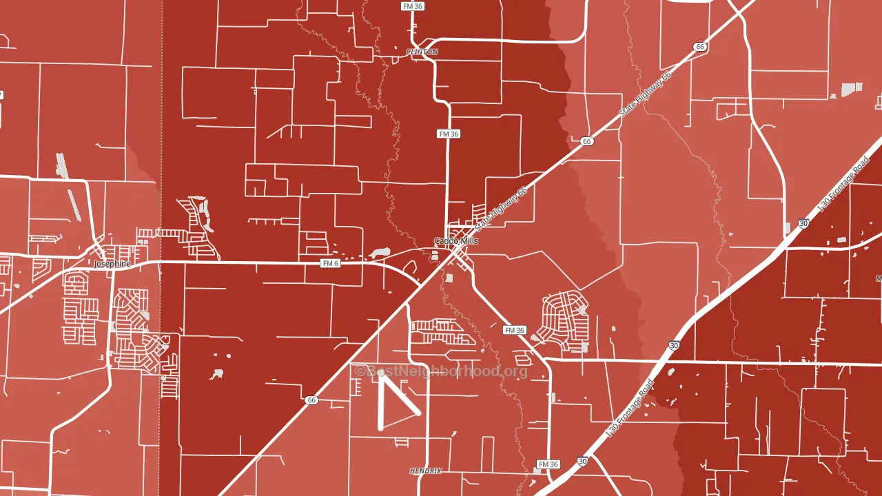 75135, TX block-group political-lean map