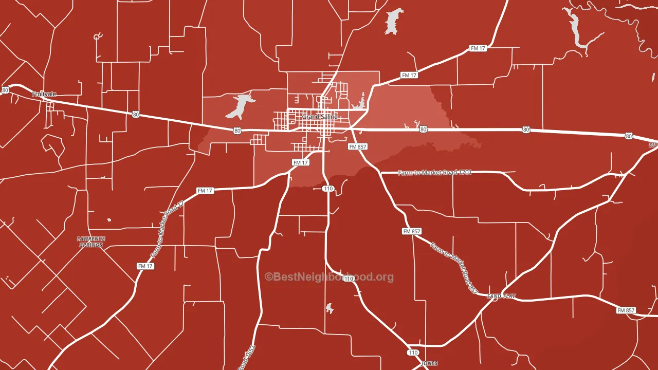 75140, TX block-group political-lean map