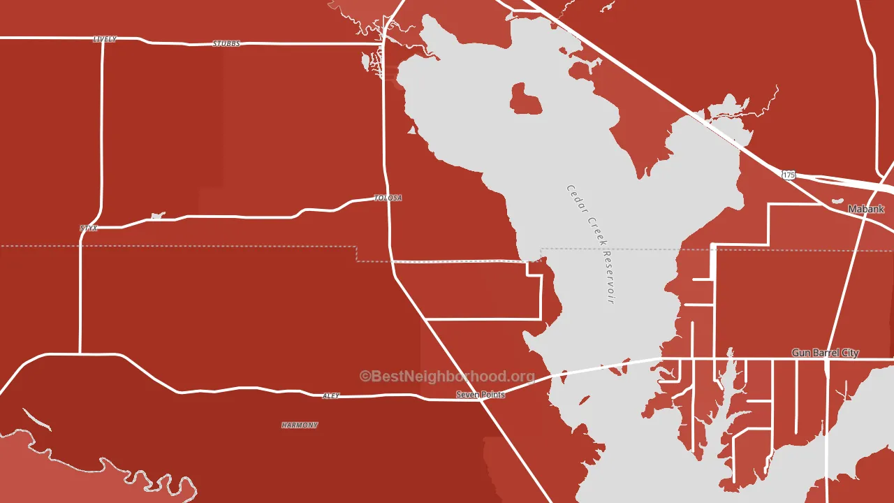 75143, TX block-group political-lean map
