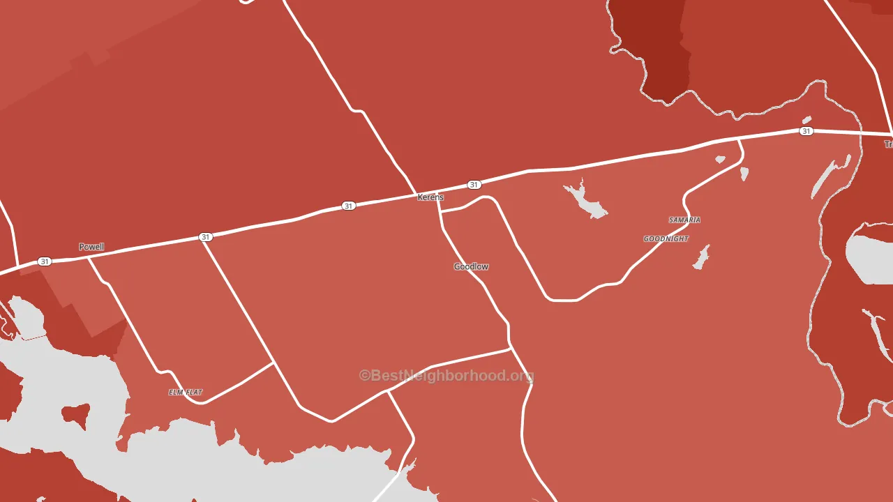 75144, TX block-group political-lean map