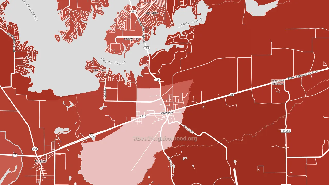 75148, TX block-group political-lean map