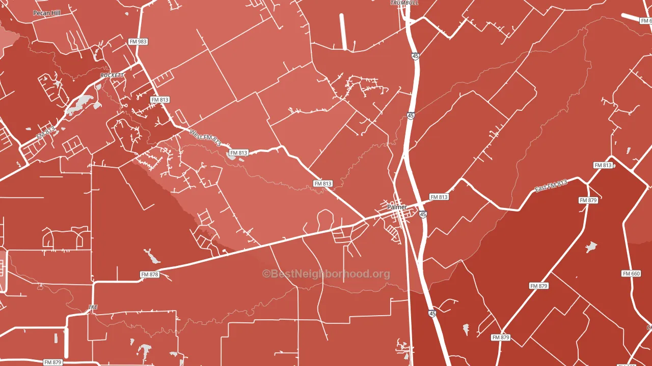 75152, TX block-group political-lean map