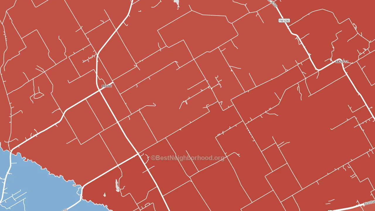 75153, TX block-group political-lean map